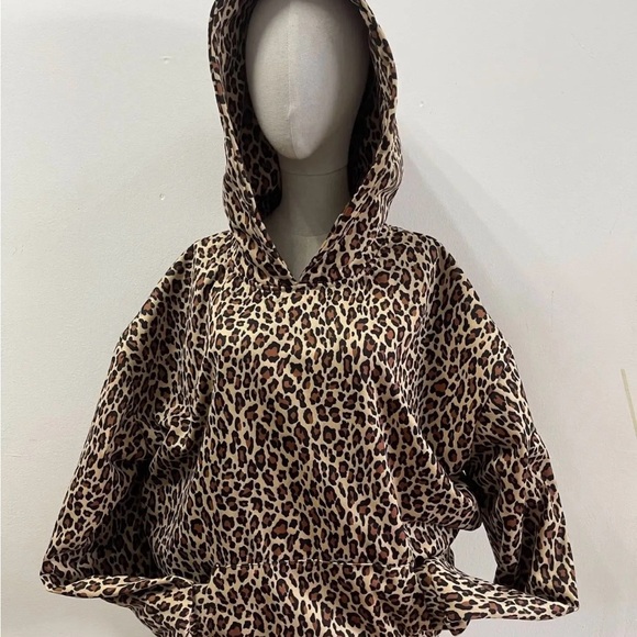 Jackets & Blazers - Leopard Print Hoodie